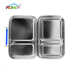 Lonchera de Acero Inoxidable de 2 Compartimentos <span class=keywords><strong>Aohea</strong></span>, Lonchera Bento Ecológica de Grado Alimenticio para Niños - Product Image 6