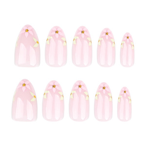 <span class=keywords><strong>Uñas</strong></span> <span class=keywords><strong>postizas</strong></span> <span class=keywords><strong>de</strong></span> almendra <span class=keywords><strong>de</strong></span> longitud media, puntas <span class=keywords><strong>de</strong></span> <span class=keywords><strong>uñas</strong></span> <span class=keywords><strong>de</strong></span> flores rosas, Kits <span class=keywords><strong>de</strong></span> <span class=keywords><strong>uñas</strong></span> a presión <span class=keywords><strong>para</strong></span> mujeres y <span class=keywords><strong>niñas</strong></span> - Product Image 2