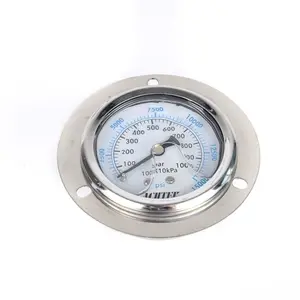 YN60BF-ZT 1000bar npt1/4 अक्षीय सटीक स्टेनलेस स्टील उच्च दबाव भूकंपीय दबाव गेज - Product Image 1