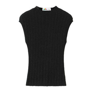 Haut en tricot pour femme Happy Plus, col haut, coupe ajustée, couleur rouge unie, polyester, épaisseur moyenne, taille plus - Product Image 2