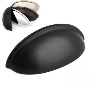 Matt <span class=keywords><strong>Black</strong></span> Bin杯柜厨房把手抽屉拉<span class=keywords><strong>3</strong></span> “英寸 (76毫米) 孔中心 - Product Image 1