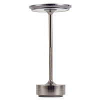 Lampe de table LED rechargeable par USB, étanche IP54, ronde, pour restaurant, bar, batterie 5200 mAh, variateur tactile, lampe de bureau