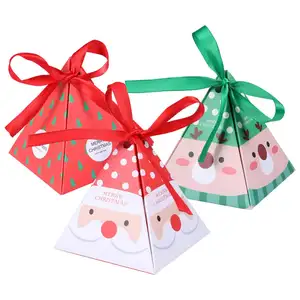 Hot Sale Custom Printing Folding Wedding Gift Party Birthday Shape Decorate Candy Paper Cake Box Triangle