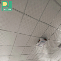 Plafond en plâtre stratifié PVC résistant à l'humidité 60x60 pour pièce, Guangzhou Chine