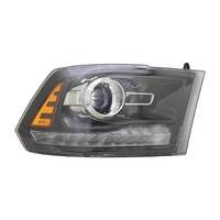 LED DRL Projector Headlights Black for 2009-2018 Dodge Ram 1500 Headlight
