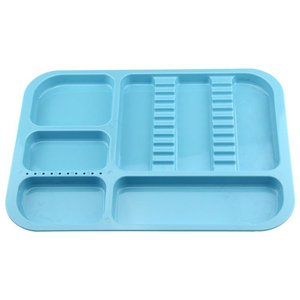 Bandeja Compartimentada para Consumibles Dentales, Bandeja de Plástico Azul para Dispositivos Médicos, para Uso Industrial - Product Image 1