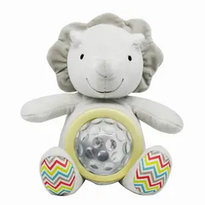 customised soft toy Plush toys dragon musical night lights push lamp for baby sleeping plush toy sound