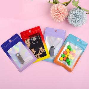 Bán Sỉ Túi Laser In Mờ Cửa Sổ Sinh Thái Có Thể Khóa Lại Được Túi Khóa Kéo Đựng Mỹ Phẩm Điện Thoại Di Động - Product Image 4