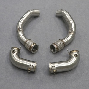 Reducing Straight Downpipe for BMW M5 F90 S63B44B 4.4T 2018-2021 304 Stainless Steel One-Piece Mandrel Bent Downpipe - Product Image 1