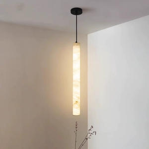 Suspension en albâtre simple led marbre blanc lustre de chevet moderne pour chambre à coucher - Product Image 5