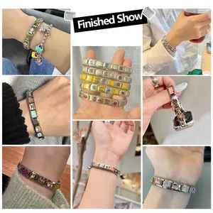 Nueva moda Loong bandera motocicleta niñas mano cadena encanto italiano eslabones ajuste 9mm pulsera Acero inoxidable joyería DIY fabricación - Product Image 4