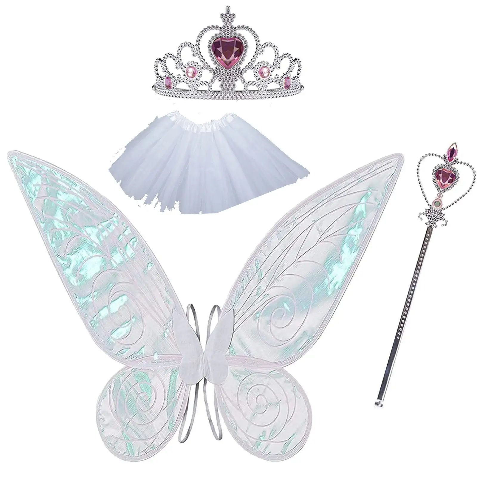 Ailes de papillon de fée pliables, ailes d'ange colorées pour adultes et enfants, accessoires de spectacle de festival