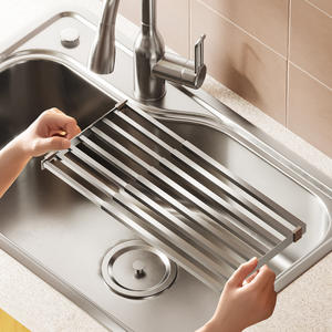 Fregadero de Cocina de Acero Inoxidable 304, Estilo Japonés, de una Sola Tina Grande, con Escurridor, Lavabo para Verduras y Estante de Almacenamiento - Product Image 3