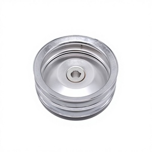 Nueva Bomba de Dirección Asistida Estilo Saginaw Cromada con Polea de Doble Ranura PARA BBC SBC Chevy - Product Image 4