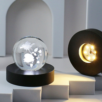 Support de veilleuse LED mini en bois massif, rechargeable par USB, 6 LED intégrées, blanc chaud/contrôle de la couleur à 3 niveaux, intensité réglable, pour chambre à coucher