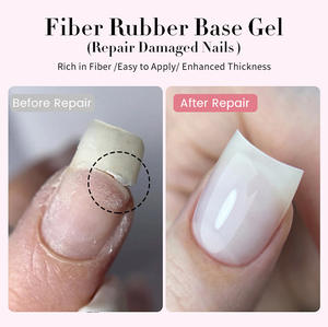 Toptan süper elastik UV jel güçlü yapışma kabarık tırnak taban kat Salon DIY kullanım için kauçuk taban jel kapalı ıslatın - Product Image 5