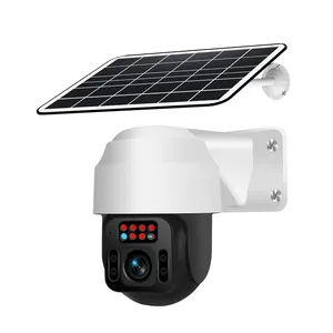 Cámara de seguridad Ptz 4k para exteriores, dispositivo de vigilancia inalámbrico con Wifi, 4g, Solar, Cctv