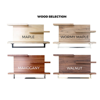 Étagère murale en bois pour salle de bain, cuisine, salon, décoration, rangement, organisateur, présentoir et étagère flottante
