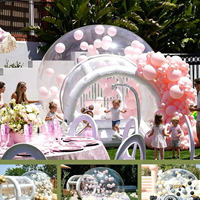 Tente bulle gonflable transparente en PVC avec tunnel unique, maison de jeu extérieure pour enfants et adultes, idéale pour fêtes et événements (à louer)