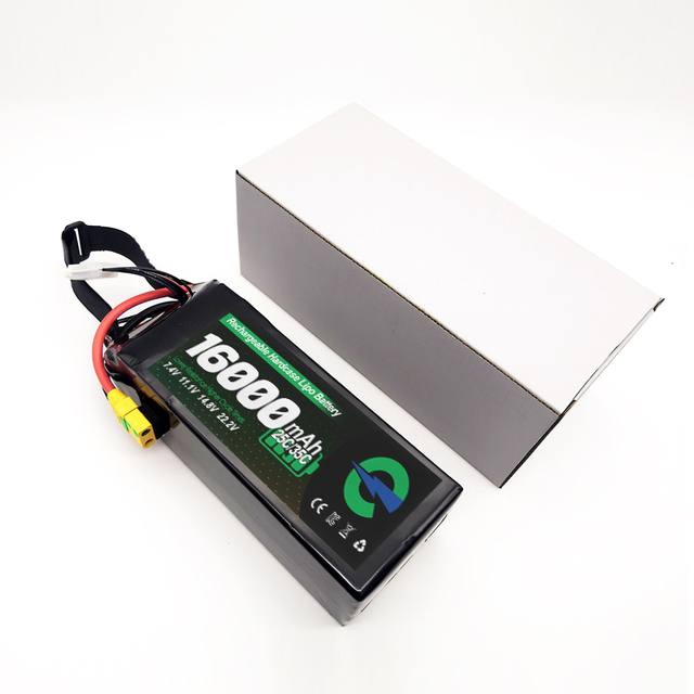 Enerforce 100C 6S Lipo Battery 16000mah 22.2V 30C RC Battery Pack for RC Car Truck Drone Airplane and Helicopter Use