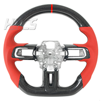 Accessoires intérieurs de voiture Volant en fibre de carbone pour Ford Mustang GT GT350 GT500 Shelby 2015 à 2023 2.3T EcoBoost