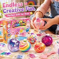 Kit de remplissage de slime avec boule à presser, plateau de mélange et de moulage, pelle, argile légère, jouet anti-stress fait main pour enfants