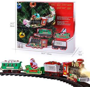 Nuevo <span class=keywords><strong>Tren</strong></span> Eléctrico con Luces y Sonidos <span class=keywords><strong>para</strong></span> Decorar Árboles, Juego de Trenes Navideños - Product Image 2