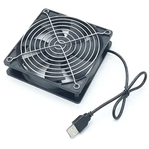 Ventilador de refrigeración de 80mm y 120mm para ordenador, disipador térmico para enrutador óptico cat, alimentado por USB, poco ruido, 5V, 8cm/12cm