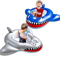 Bouées de piscine gonflables en forme de requin de la marque AGS pour enfants de 3 à 11 ans, avec pistolets à eau, pour garçons et filles, jeu aquatique à domicile