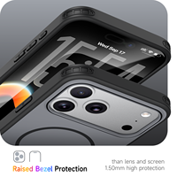 Coque de protection hybride TPU PC antichoc magnétique effet seconde peau pour iPhone 17 Air 17 16 Pro Max