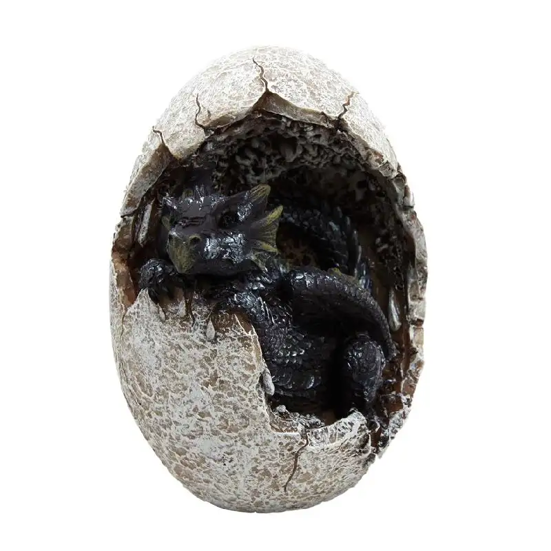 Ejderha Hatchling kırma dışında yumurta kabuğu dekoratif heykelcik