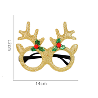 Lunettes populaires en forme de bonnet de Père Noël pour décorations de Noël, finition pailletée métallique, idéales pour les fêtes de fin d'année au bureau, le cosplay et les souvenirs de vacances