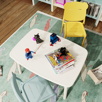 Suministro directo de fábrica, muebles de aluminio para niños, juego de mesa de actividades para niños al aire libre, escritorio de patio trasero para niños, silla colorida
