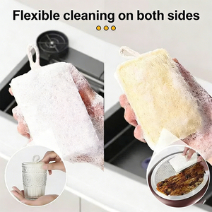 Esponja Vegetal Natural <span class=keywords><strong>de</strong></span> Luffa para Lavar Platos, Biodegradable, Compostable, <span class=keywords><strong>de</strong></span> Alta Absorción, Forma Cuadrada - Product Image 4