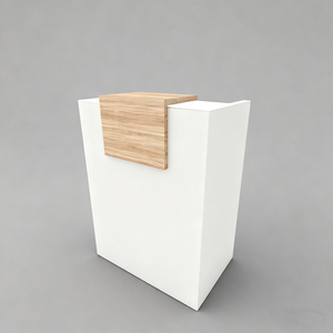 Mostrador de recepción de madera ecológico moderno Mostrador de pago de supermercado para uso de cajero - Product Image 3