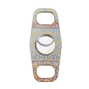 Coupe-cigares à double lame en alliage de titane et acier inoxydable, forme barre, accessoire manuel pour cigares - Product Image 4