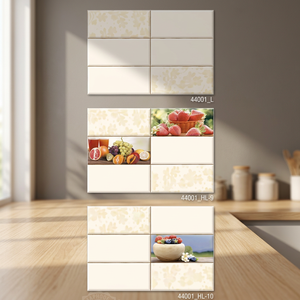 ชุดสีเบจ300X450มม. สีภายในห้องครัว30x45ซม. เซรามิคเคลือบเงาขนาด12X18กระเบื้องผนังดิจิตอล - Product Image 5