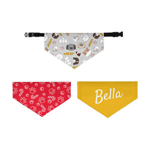 تخفيضات هائلة نمط أنيق بيع بالجملة طباعة عصابات الحيوانات الأليفة قابل للتعديل الكلب القط مريلة وشاح باندا منديل - Product Image 5