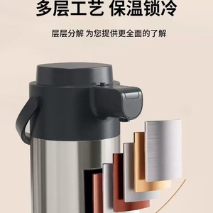 Thermos en acier inoxydable Pinkah 316L, isolation 24H, bouteille d'eau portable de voyage avec couvercle à bouton-poussoir - Product Image 3
