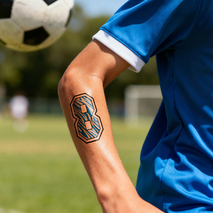 Tatuajes Temporales Impermeables con Números y <span class=keywords><strong>Letras</strong></span>, Adhesivos para <span class=keywords><strong>Cara</strong></span>, Brazo y Cuerpo, Calcomanías Decorativas para Maquillaje <span class=keywords><strong>en</strong></span> Eventos y Competiciones - Product Image 4