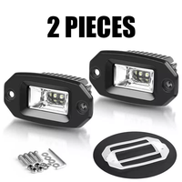 2X 3 pouces encastré LED lumière de travail pare-chocs d'inondation dosettes inversées conduite de camion tout-terrain