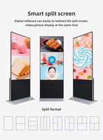 Pantalla Táctil Capacitiva LCD de 55" y 65", Señalización Digital con Animación, Soporte SDK, Control Remoto por WiFi, Soporte de Pie para Centros Comerciales