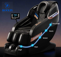 Fauteuil de massage électrique MOOLIN de haute qualité, 3D, zéro gravité, pour le corps entier, soins du corps, salon SPA, avec fonction de pétrissage chauffant et inclinable