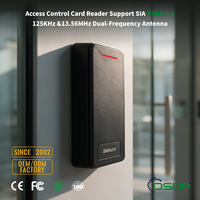 Lecteur RFID à cryptage par secteur ISO14443A 13,56 MHz Mifare DESFire EV3 125 kHz EM HID Wiegand OSDP RS485 IP65 Mural Mince