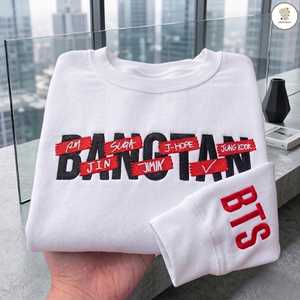 Sudadera Bordada OEM ODM BTS Arirang World Tour, Camiseta de Merchandising Kpop, Camiseta Inspirada en el Concierto de BTS, Cuello Redondo, Regalo para Fans del Ejército, Unisex - Product Image 2