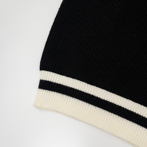 Unisex Bông Áo len vest với v-cổ tùy chỉnh trường thiết kế dệt kim logo trên logo phía trước trên phía trước không tay áo thun vest - Product Image 5