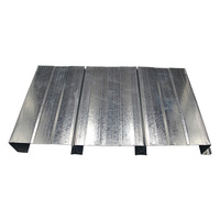 Plancher de mezzanine d'entrepôt en structure métallique, dalle en acier coloré zingué, type fermé durable, YX48-200-600