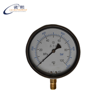 Manomètre hydraulique industriel CX-GPG en acier inoxydable, résistant aux chocs, à diaphragme, avec montage radial et axial, filetage et fixation par bride