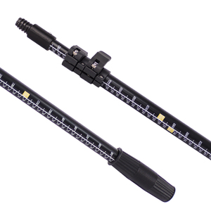 UPSILON nero zincato barra di misura esterna strumento sportivo in alluminio regolabile palo telescopico per uso interno/esterno - Product Image 1