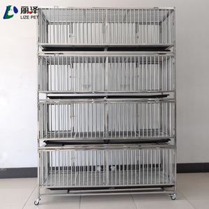 <span class=keywords><strong>Cage</strong></span> à pigeons LZ en acier inoxydable à 4 étages et 8 portes, cages à pigeons pliables <span class=keywords><strong>avec</strong></span> mangeoires et abreuvoirs automatiques, déplaçable - Product Image 5